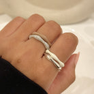 Sorbet Swirls Enamel & Diamond Swirls Stacker Ring Set of 4 - Octonov 