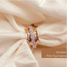 August Birthstone Eternity Spinner Ring - Octonov 