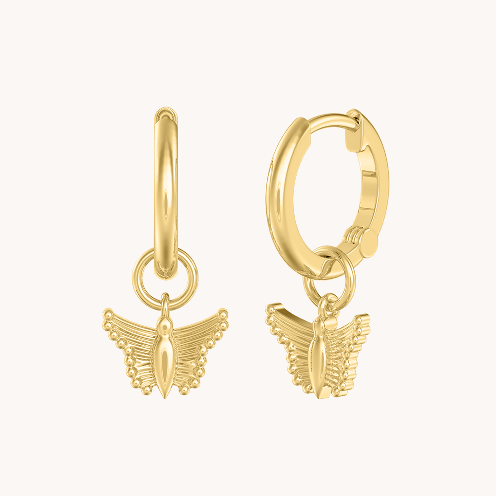 Dainty Butterfly Hoops - Octonov 
