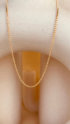 Gold Faceted Beaded Chain Necklace - Octonov 