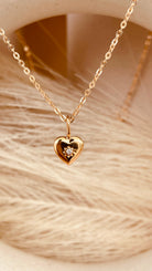Dainty Vintage Heart Necklace with Sitara Chain - Octonov 