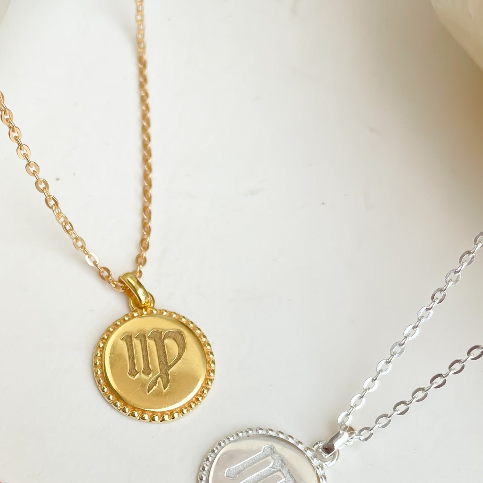 Engraved Zodiac and Astrological Symbol Necklace - Octonov 