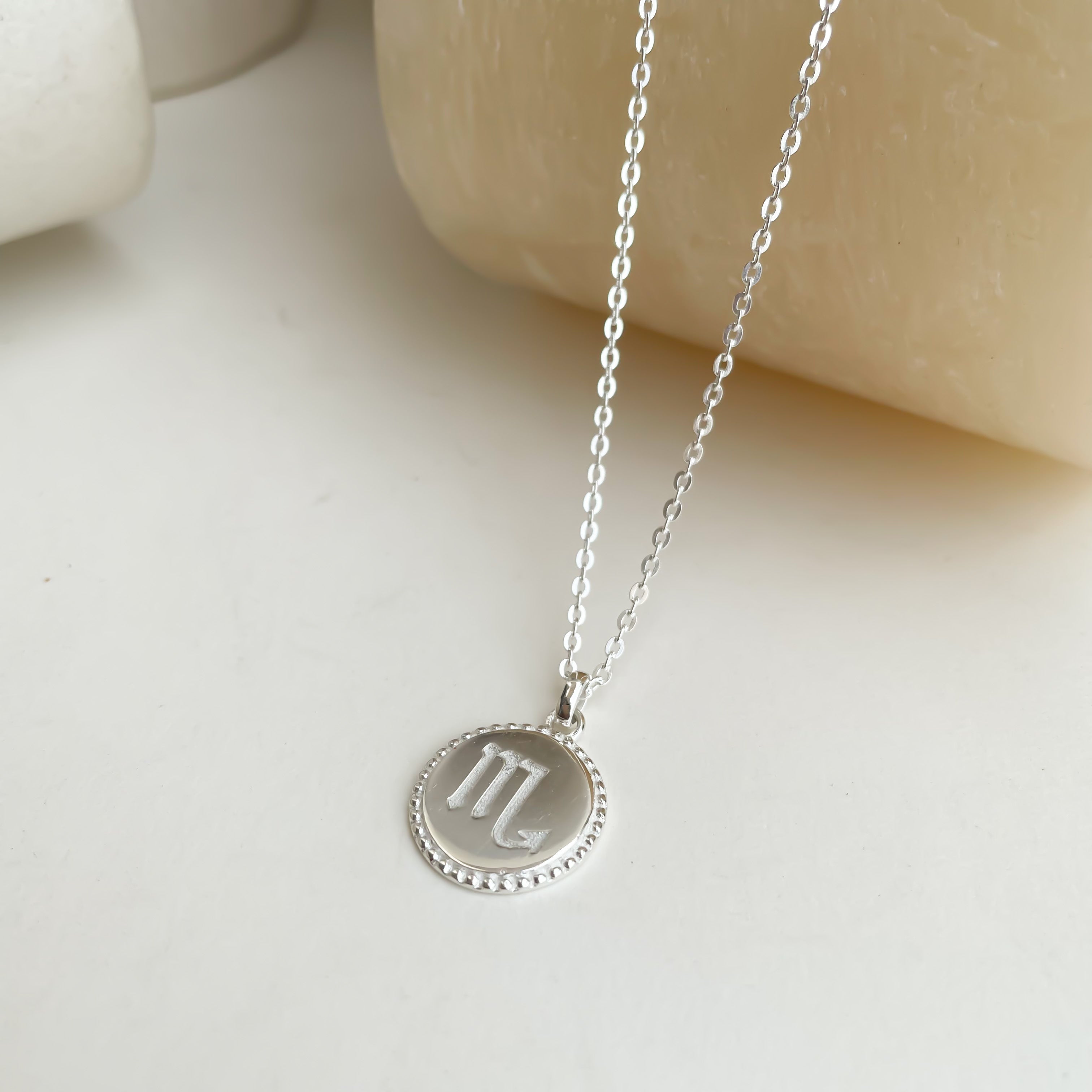 Engraved Zodiac and Astrological Symbol Necklace - Octonov 
