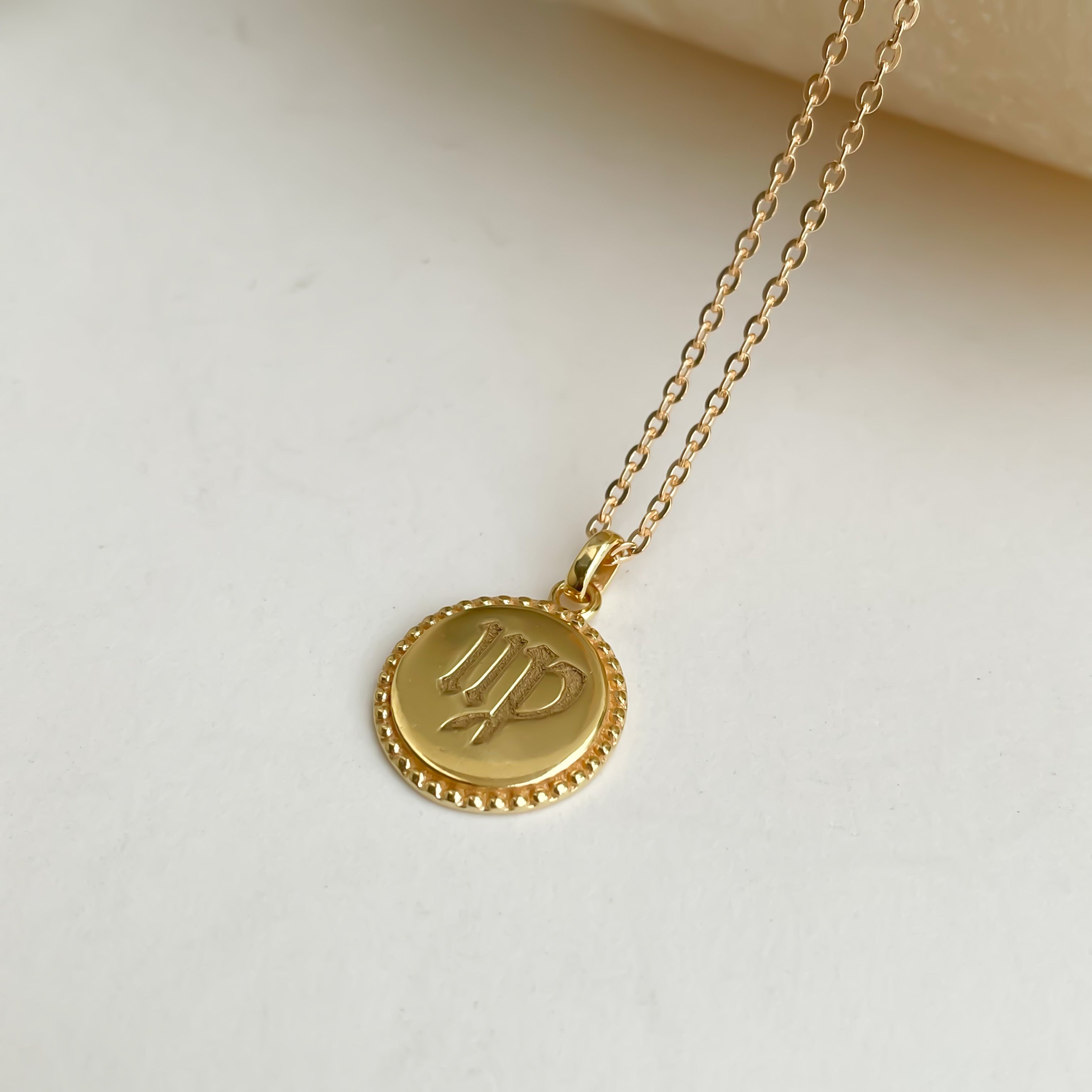 Engraved Zodiac and Astrological Symbol Necklace - Octonov 