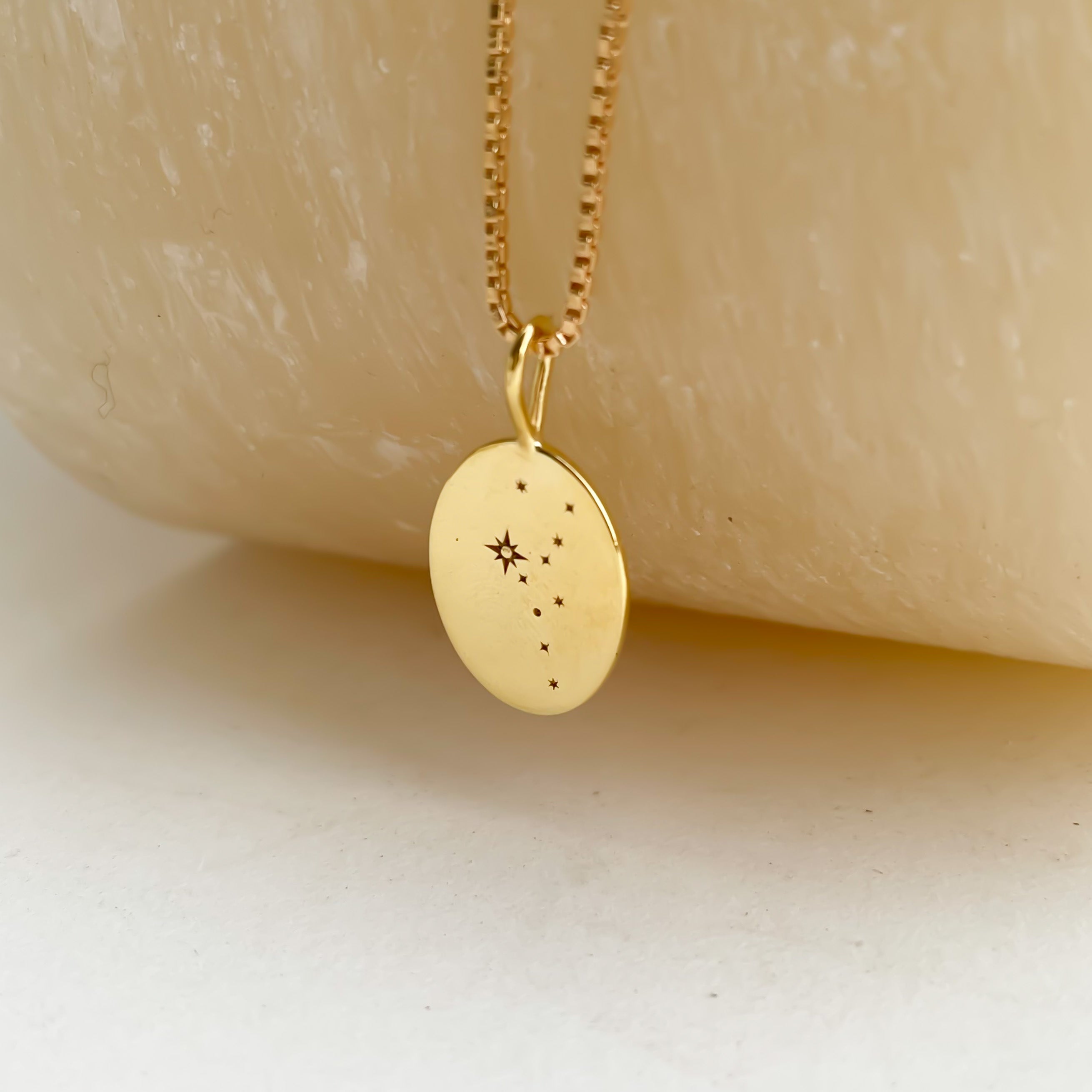 Engraved Zodiac Constellation Necklace, Personalised Zodiac Signs Necklace - Octonov 