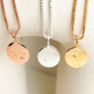 Engraved Zodiac Constellation Necklace, Personalised Zodiac Signs Necklace - Octonov 