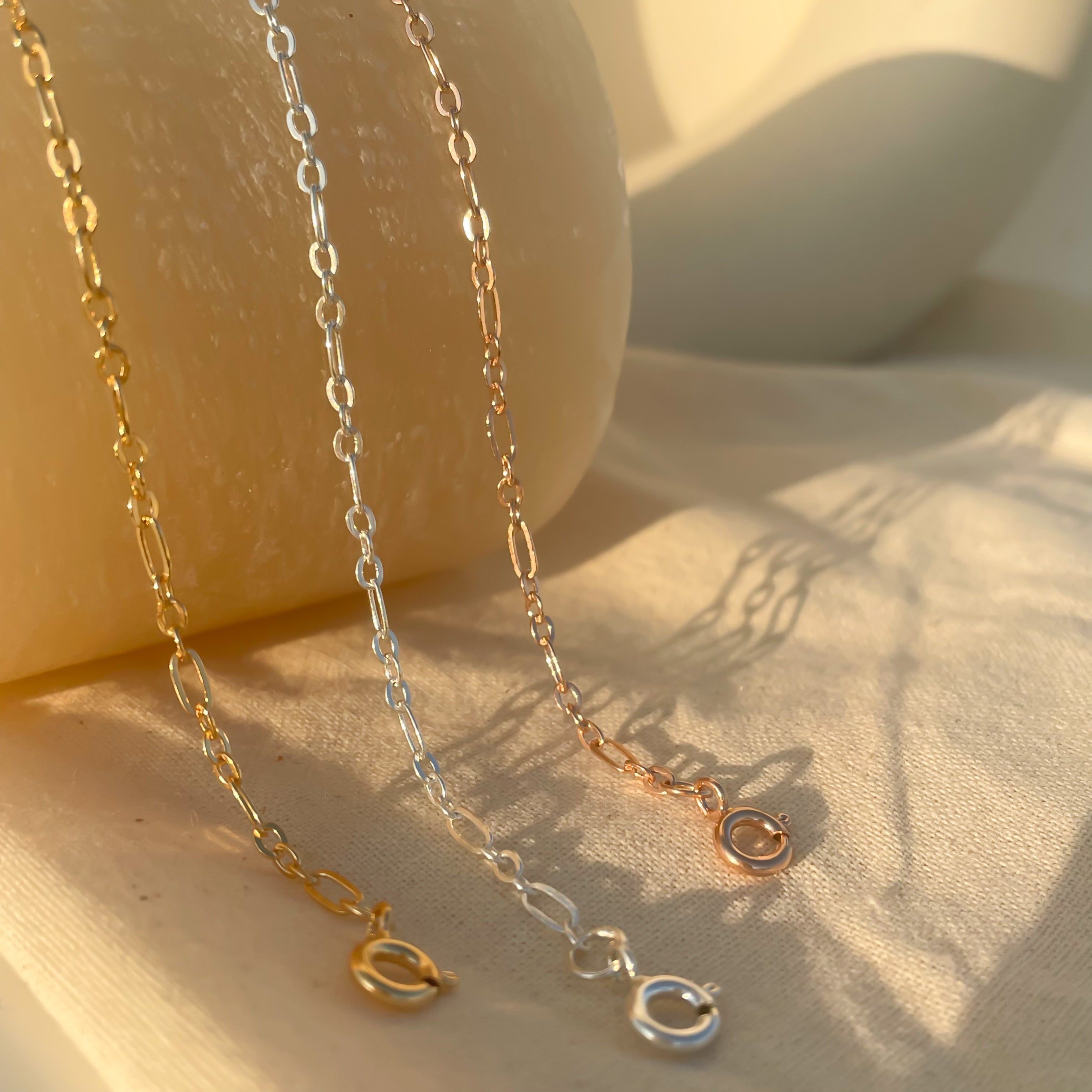 Dash and Dot Paperclip Chain Bracelet - Octonov 