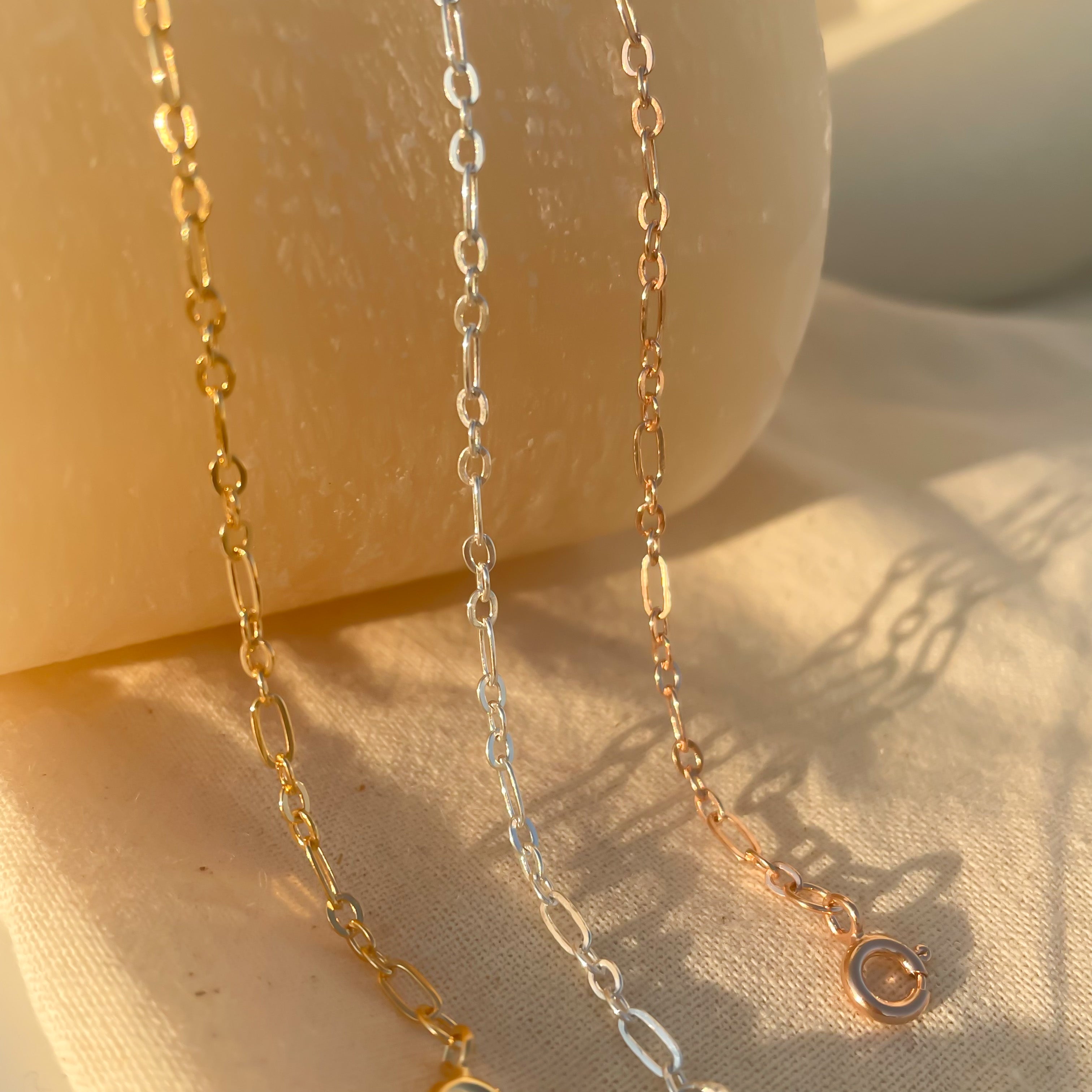 Dash and Dot Paperclip Chain Bracelet - Octonov 