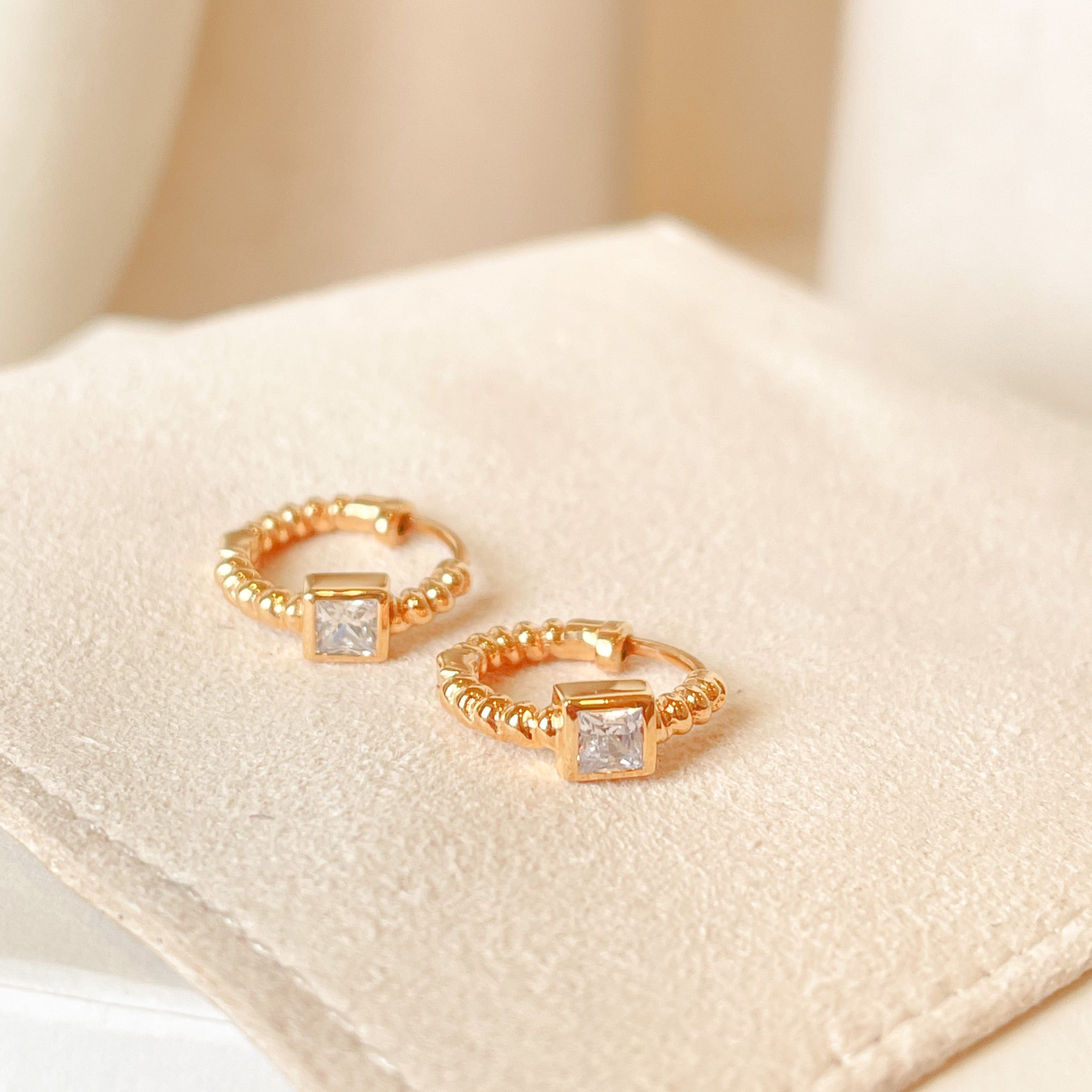 Square Diamond Huggies - Octonov 